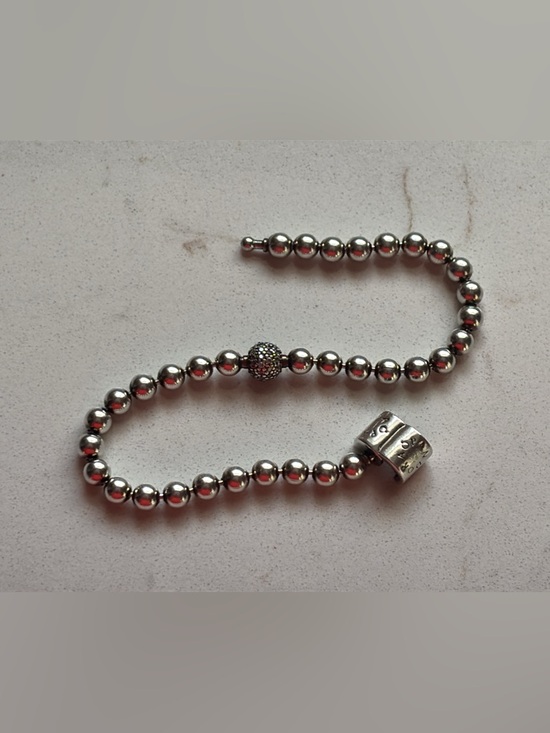 Pandora Sterling Silver Bead and Pave Bracelet - Picture 5 of 11